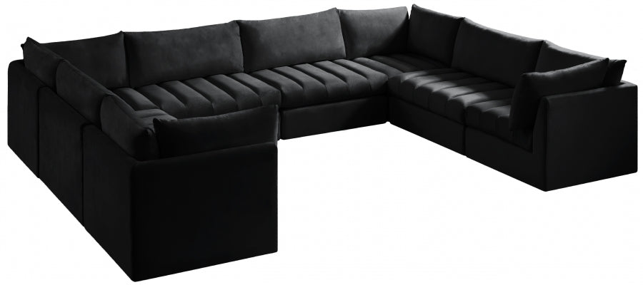 Sectionnel modulaire en velours Jacob
