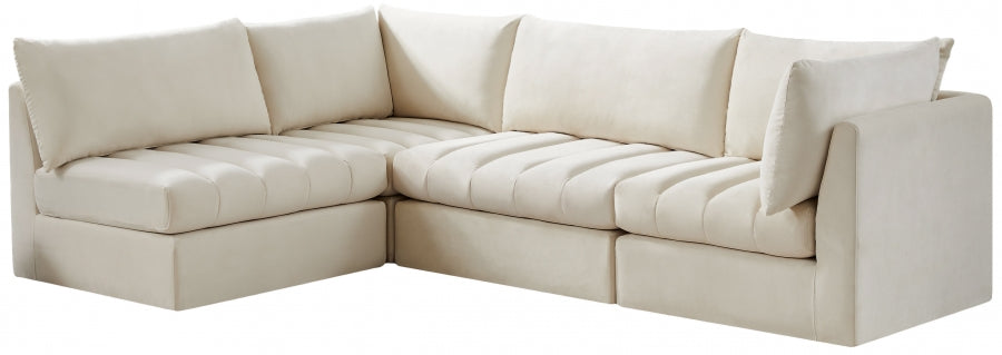 Sectionnel modulaire en velours Jacob