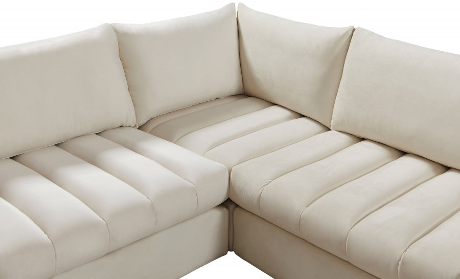 Sectionnel modulaire en velours Jacob