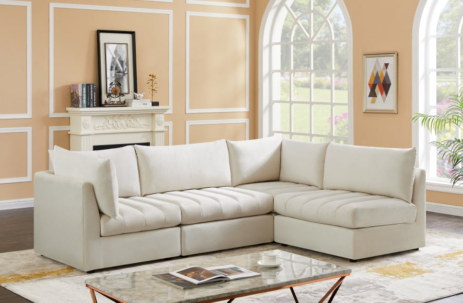 Sectionnel modulaire en velours Jacob