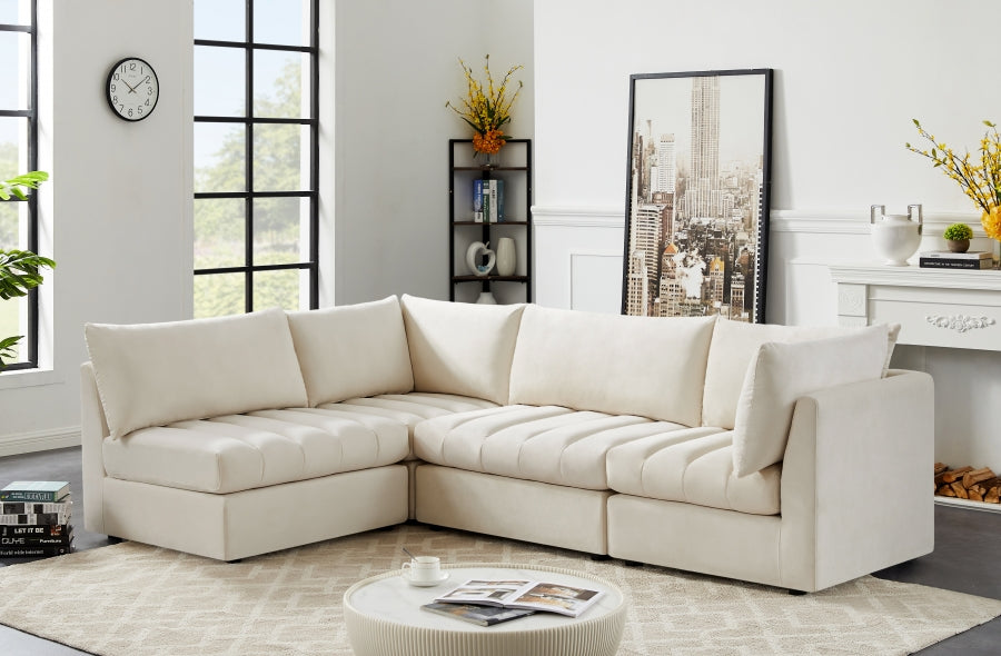 Sectionnel modulaire en velours Jacob