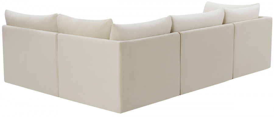 Sectionnel modulaire en velours Jacob