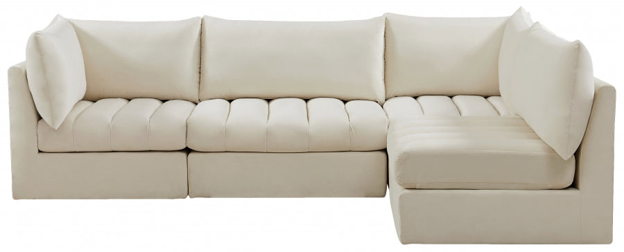 Sectionnel modulaire en velours Jacob