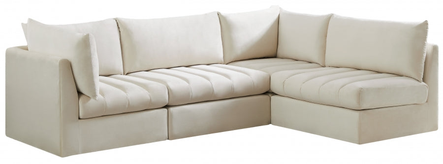 Sectionnel modulaire en velours Jacob