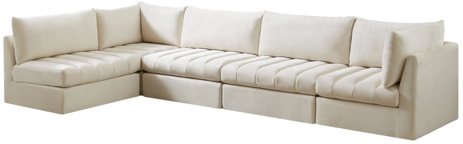 Sectionnel modulaire en velours Jacob