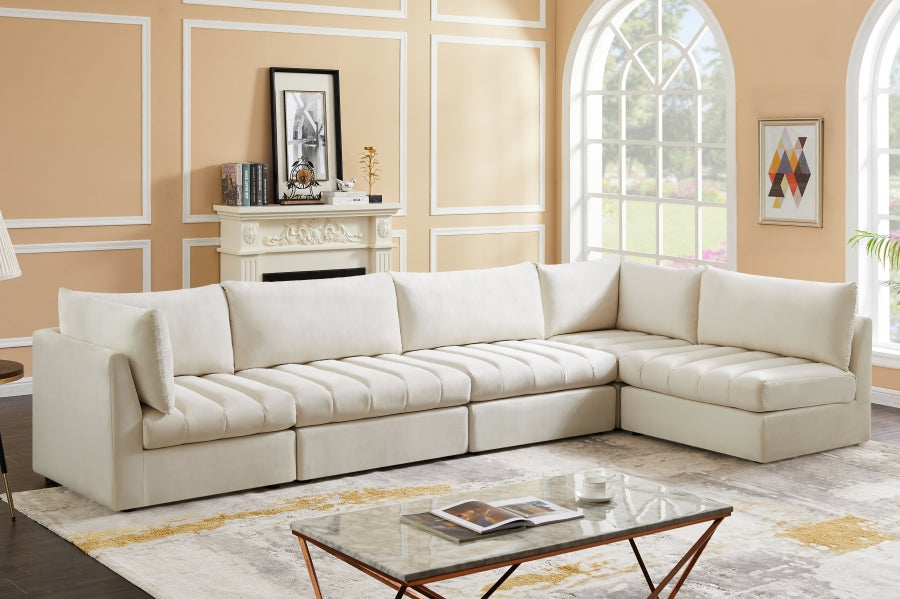 Sectionnel modulaire en velours Jacob