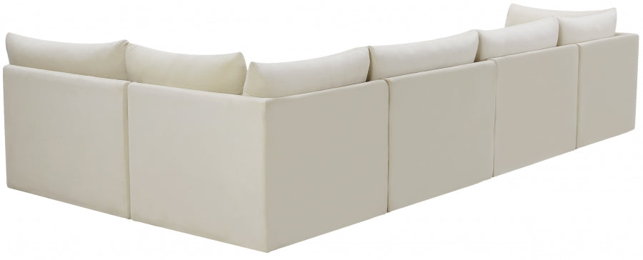 Sectionnel modulaire en velours Jacob