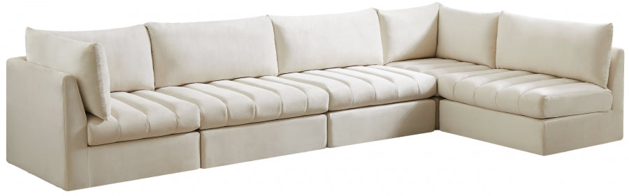 Sectionnel modulaire en velours Jacob