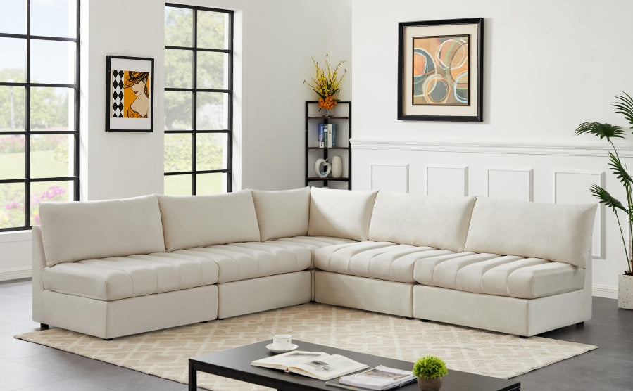 Sectionnel modulaire en velours Jacob