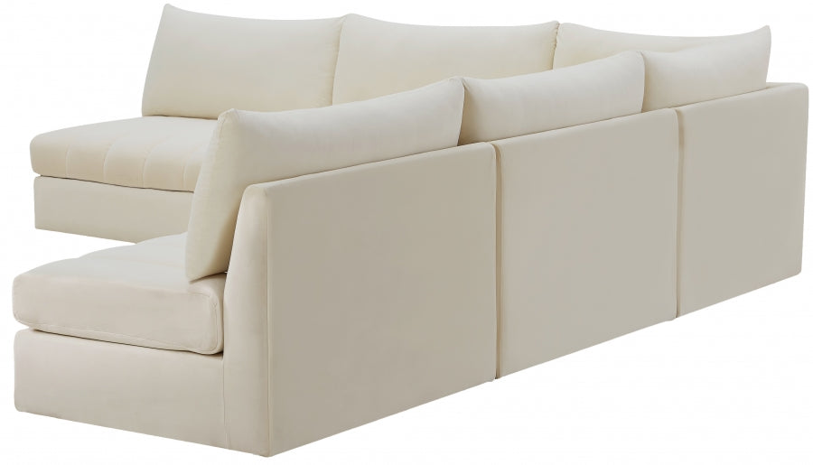 Sectionnel modulaire en velours Jacob