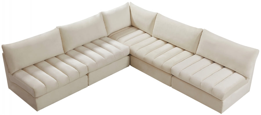 Sectionnel modulaire en velours Jacob