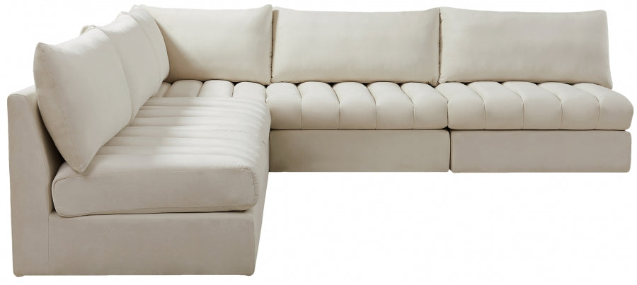 Sectionnel modulaire en velours Jacob