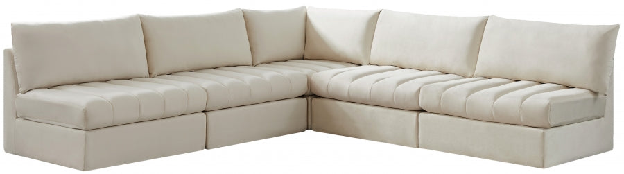 Sectionnel modulaire en velours Jacob
