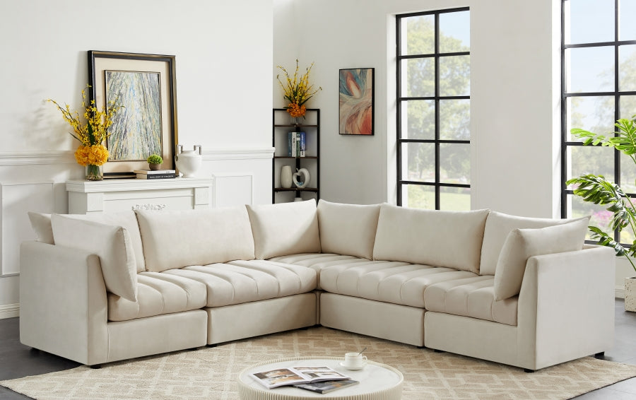 Sectionnel modulaire en velours Jacob