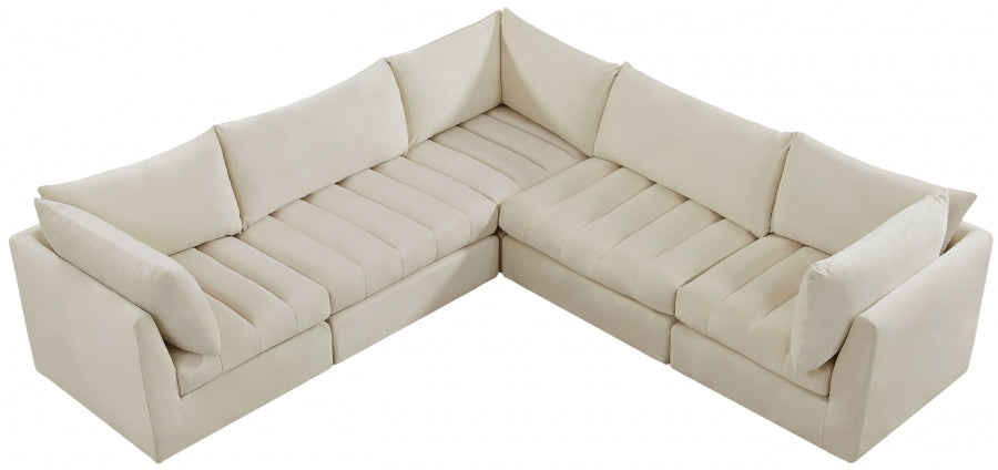 Sectionnel modulaire en velours Jacob