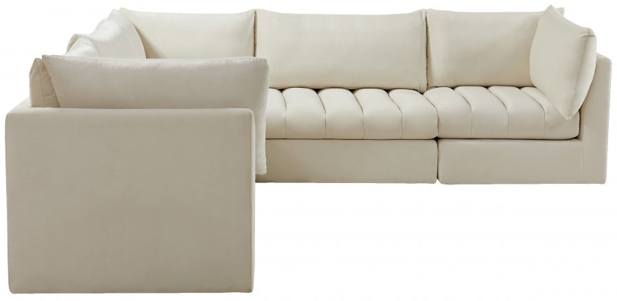 Sectionnel modulaire en velours Jacob