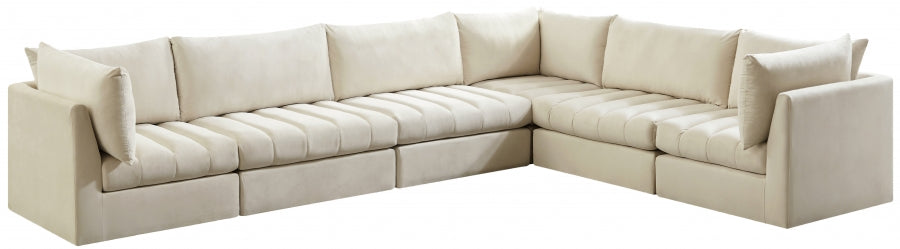 Sectionnel modulaire en velours Jacob