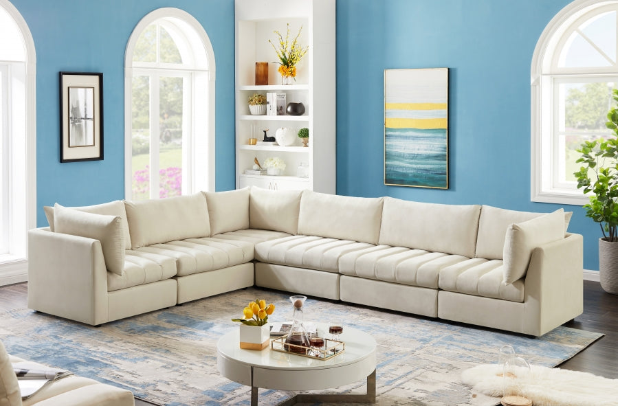Sectionnel modulaire en velours Jacob