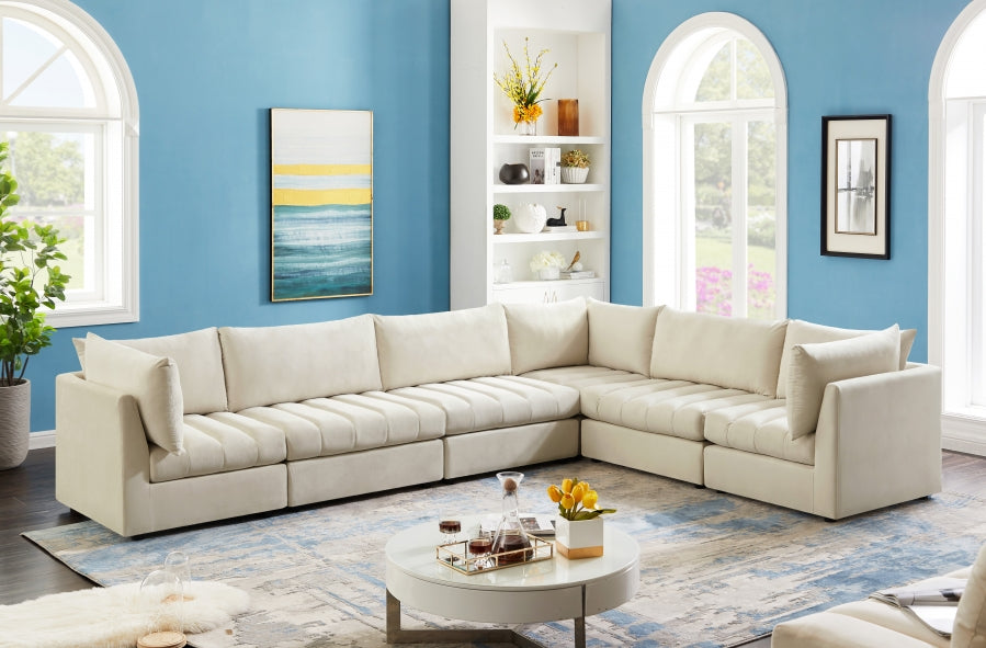Sectionnel modulaire en velours Jacob