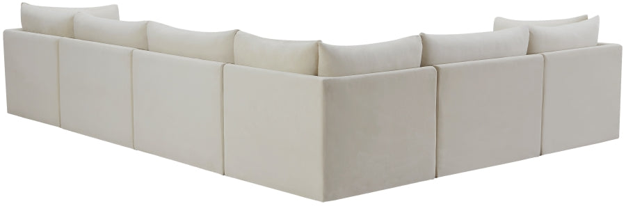 Sectionnel modulaire en velours Jacob
