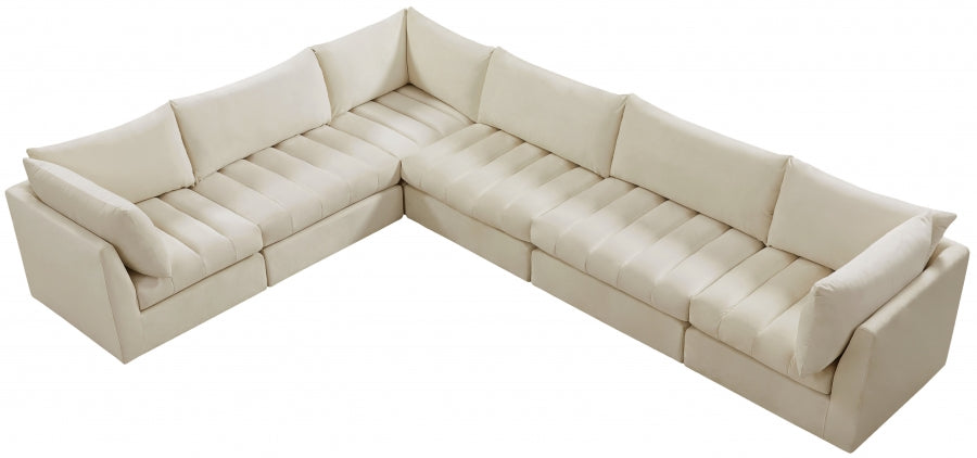 Sectionnel modulaire en velours Jacob