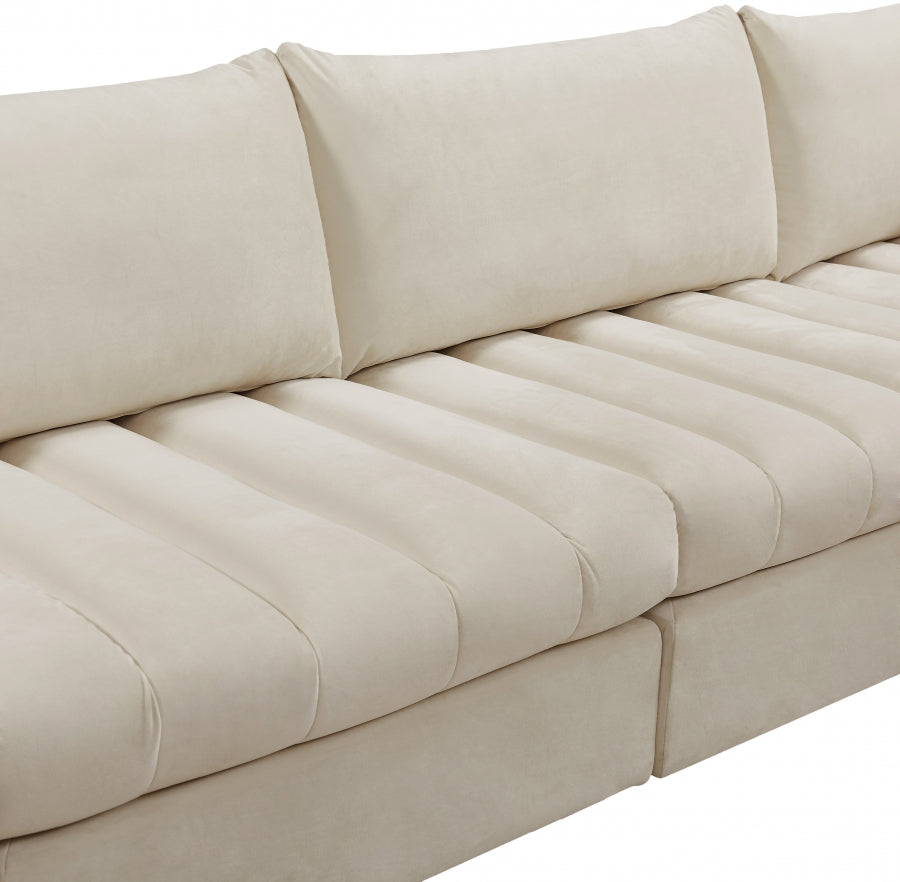 Sectionnel modulaire en velours Jacob