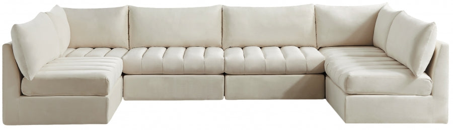 Sectionnel modulaire en velours Jacob