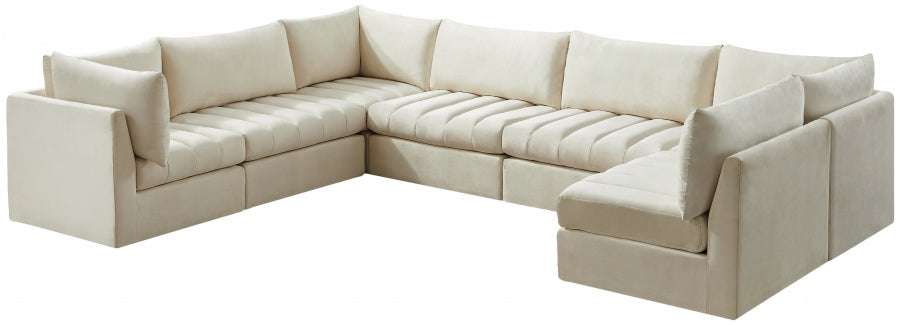 Sectionnel modulaire en velours Jacob