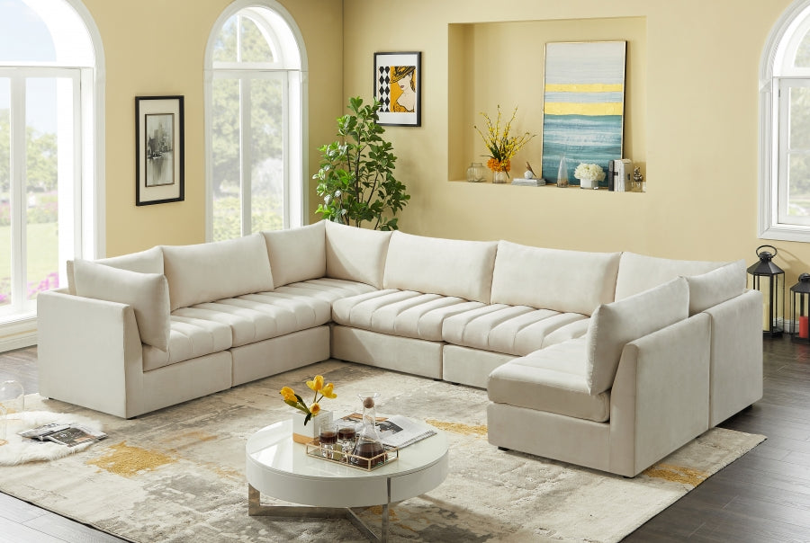 Sectionnel modulaire en velours Jacob