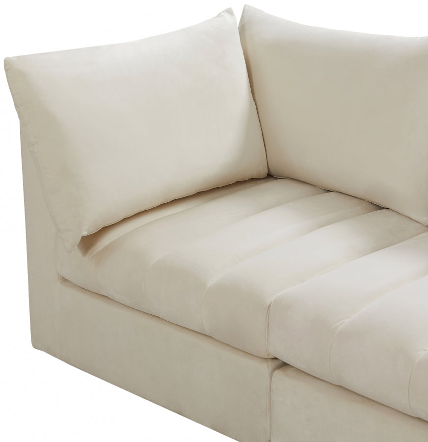 Sectionnel modulaire en velours Jacob