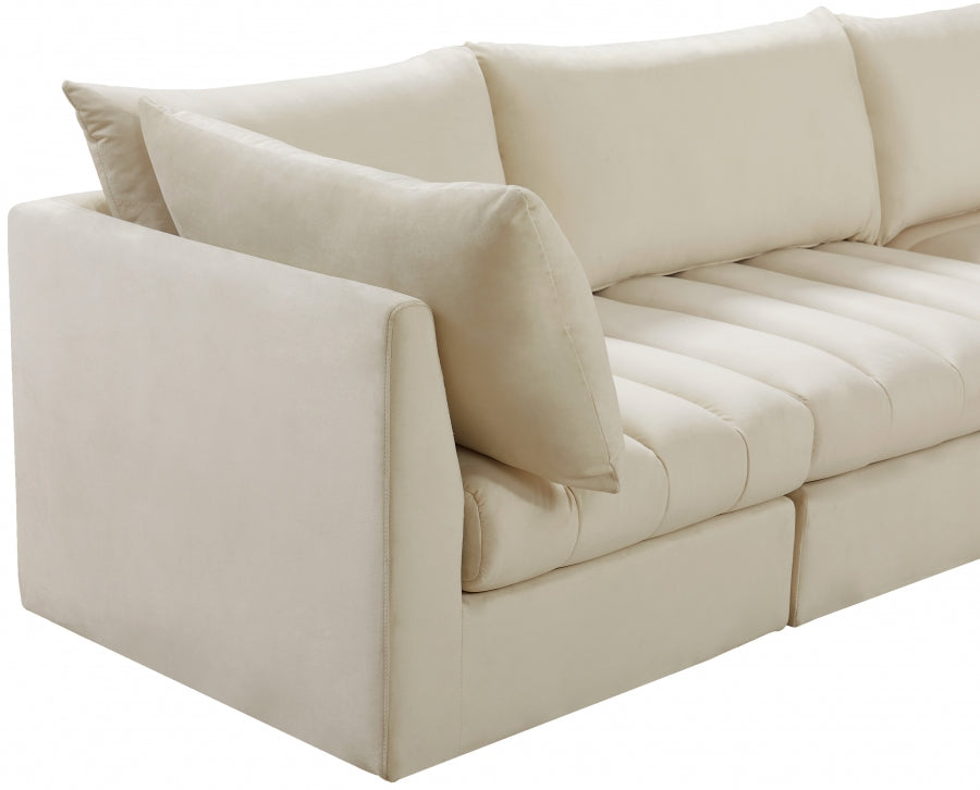 Sectionnel modulaire en velours Jacob