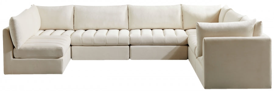 Sectionnel modulaire en velours Jacob