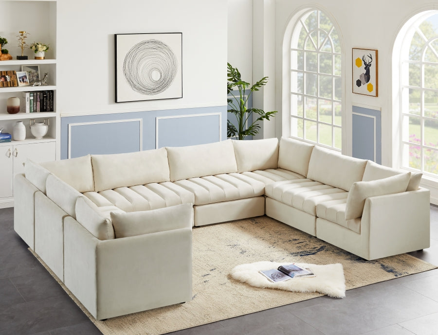 Sectionnel modulaire en velours Jacob