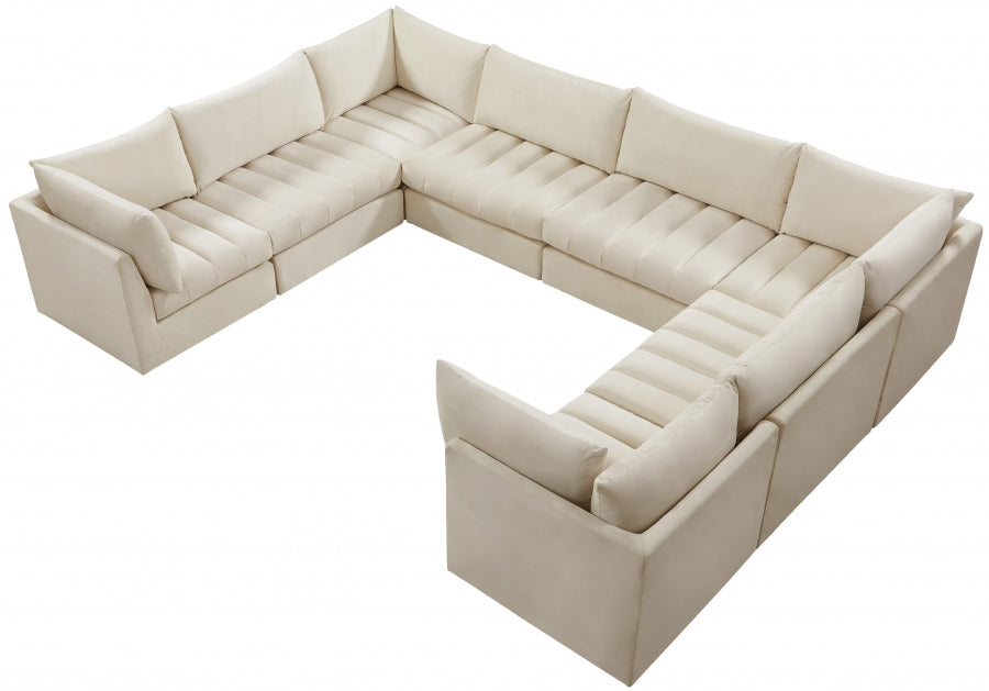 Sectionnel modulaire en velours Jacob
