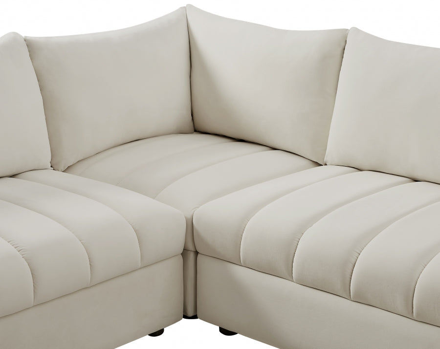 Sectionnel modulaire en velours Jacob