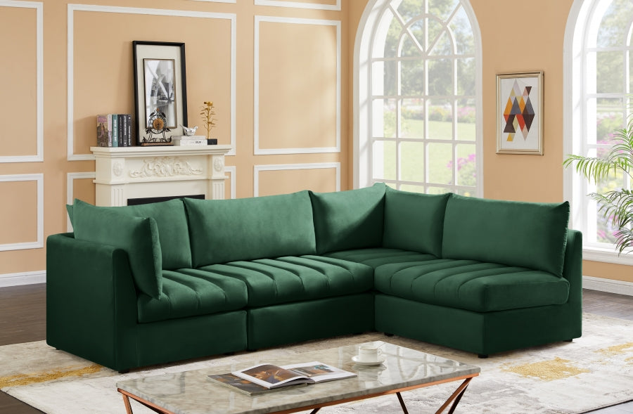 Sectionnel modulaire en velours Jacob