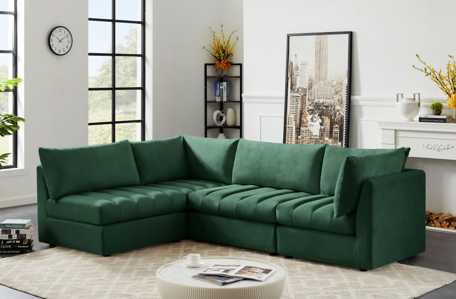Sectionnel modulaire en velours Jacob