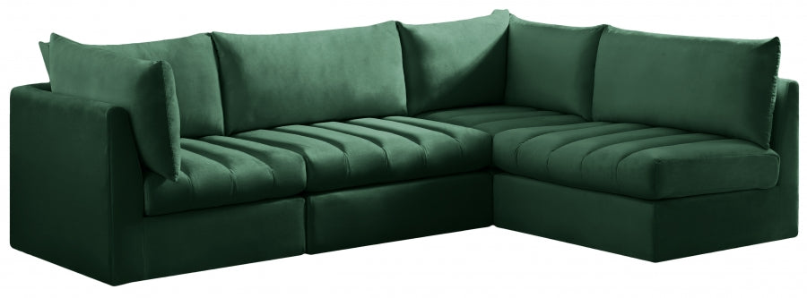 Sectionnel modulaire en velours Jacob