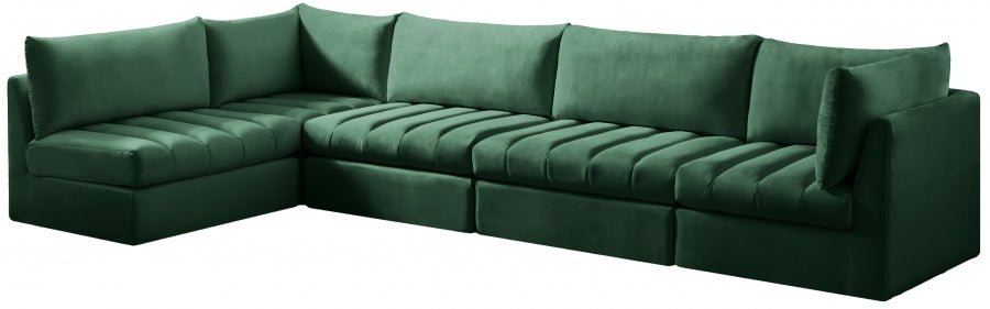 Sectionnel modulaire en velours Jacob