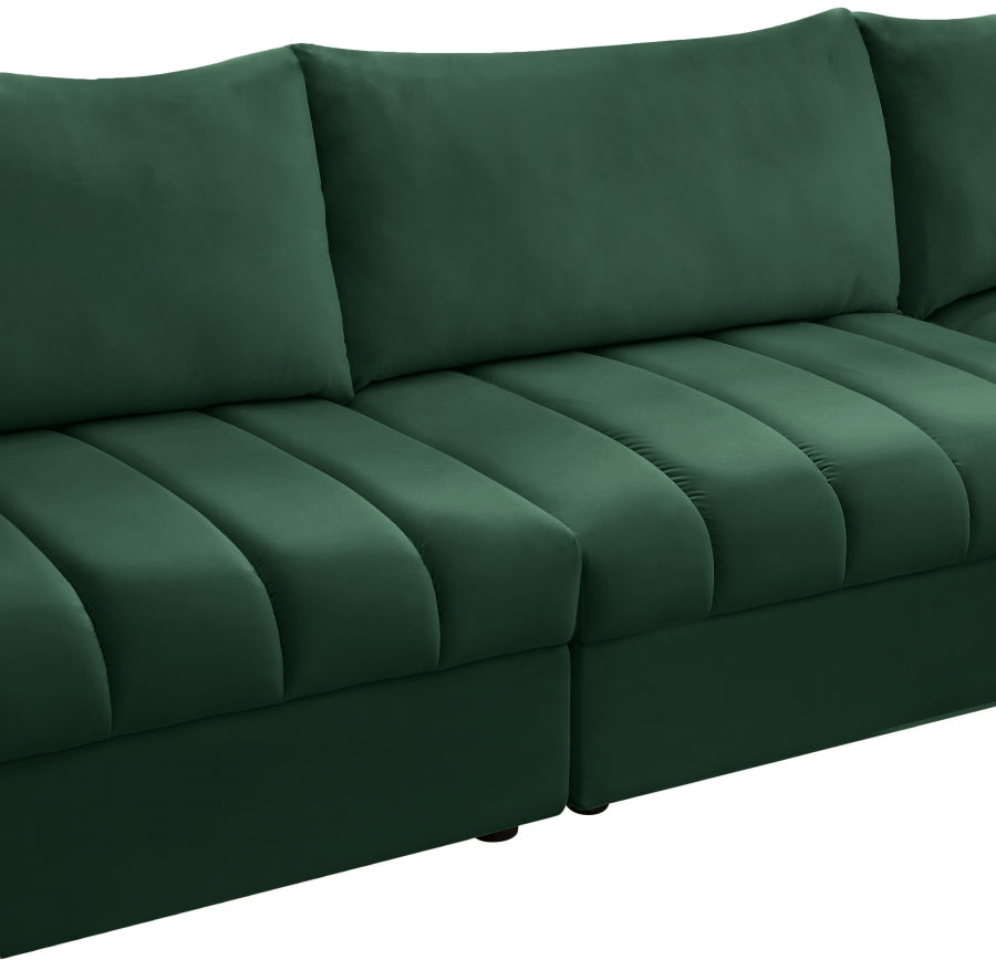 Sectionnel modulaire en velours Jacob