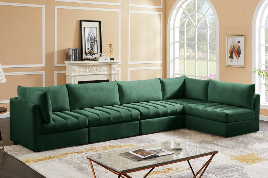 Sectionnel modulaire en velours Jacob