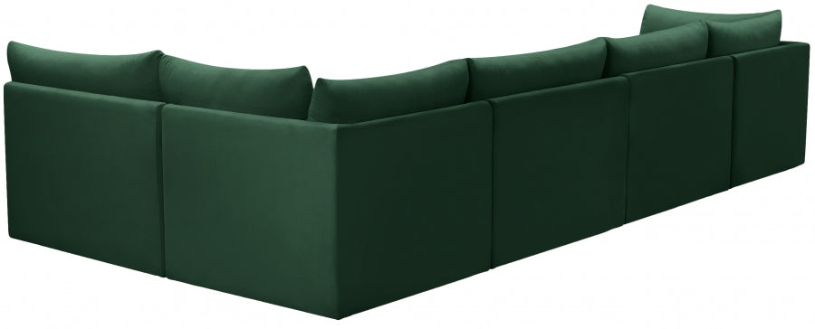 Sectionnel modulaire en velours Jacob