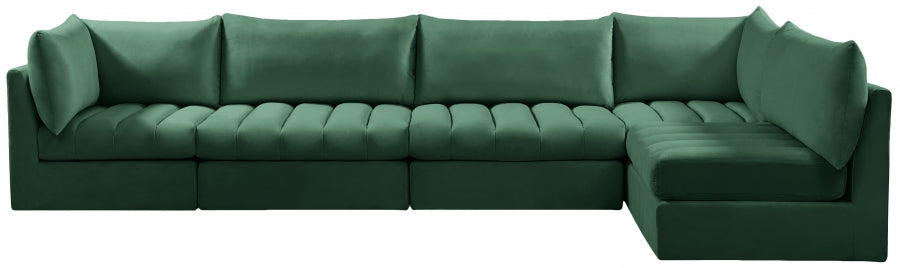 Sectionnel modulaire en velours Jacob