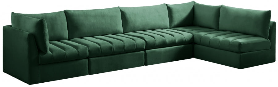 Sectionnel modulaire en velours Jacob