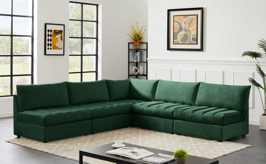 Sectionnel modulaire en velours Jacob