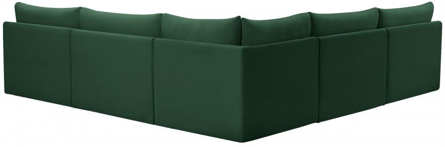 Sectionnel modulaire en velours Jacob