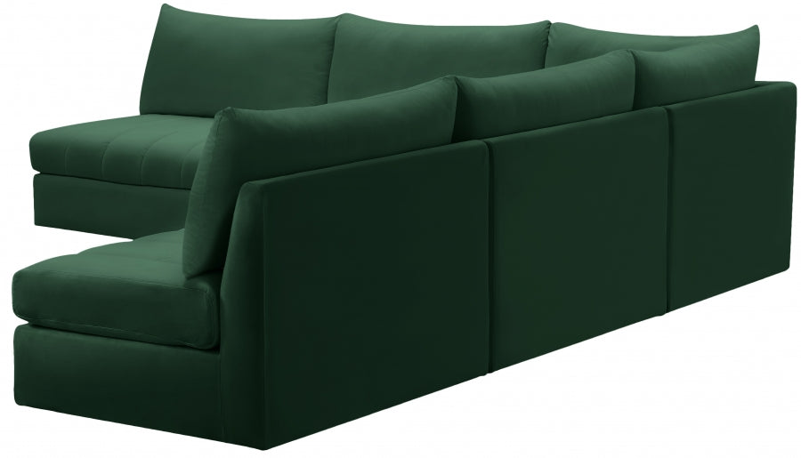 Sectionnel modulaire en velours Jacob