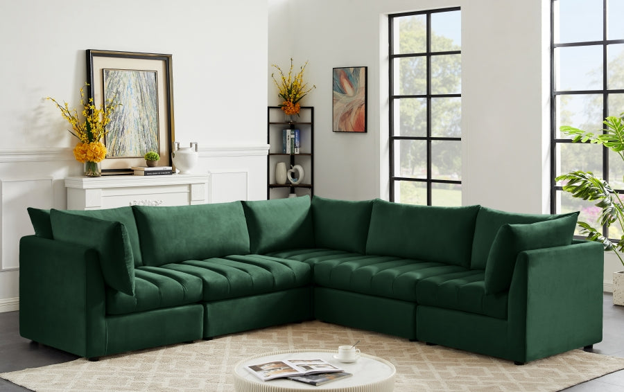 Sectionnel modulaire en velours Jacob