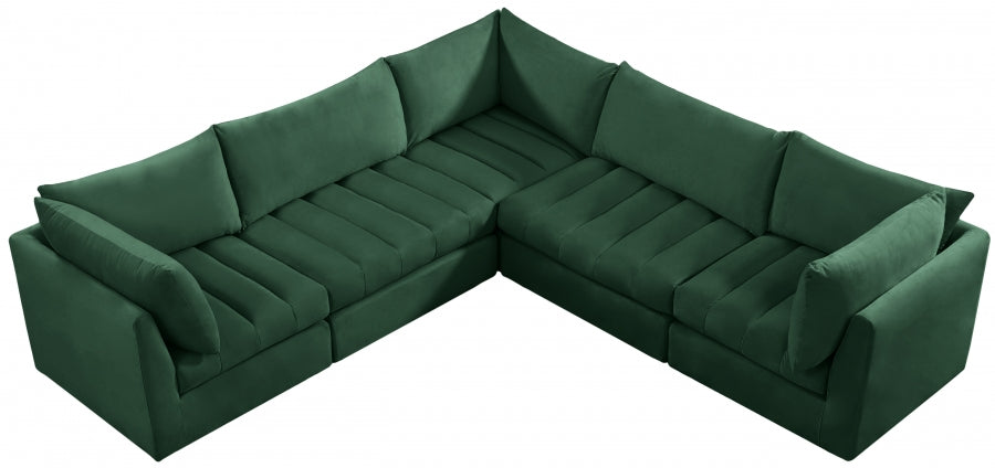 Sectionnel modulaire en velours Jacob
