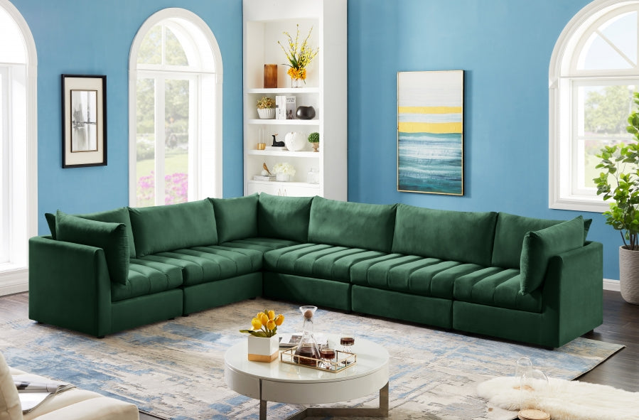 Sectionnel modulaire en velours Jacob